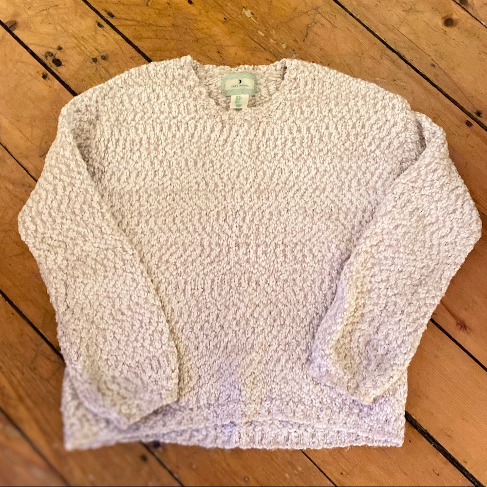 Blush pink and white sweater